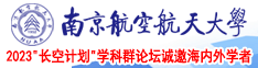 啊啊嗯嗯操我视频南京航空航天大学2023“长空计划”学科群论坛诚邀海内外学者